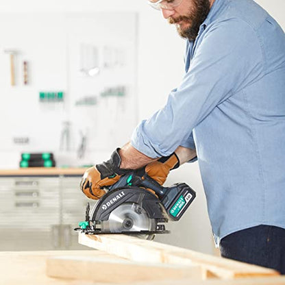 Amazon Brand - Denali by SKIL 20V Cordless Drill, Reciprocating Saw, Circular Saw, and Work Light with (2) 2.0Ah Lithium Batteries, 2.4A Charger, and Carry Bag