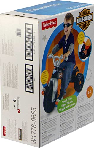 Fisher-Price Harley-Davidson Toddler Tricycle Tough Trike Bike with Handlebar Grips and Storage for Kids [Amazon Exclusive]