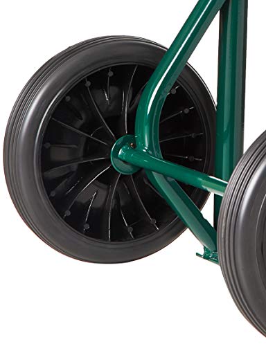 Harper Trucks 55HA22 300 lb Capacity Steel Hand Truck with 8" Flat-Free Wheels, Dark Green