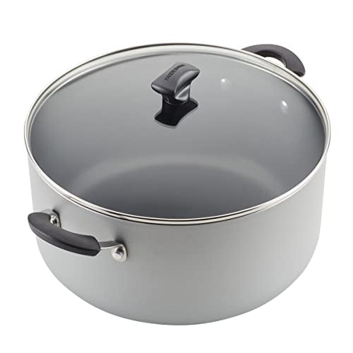 Farberware Cookware Nonstick Stockpot with Lid, 10.5 Quart, Silver