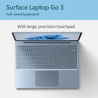 Microsoft Surface Laptop Go 3 (2023) - 12.4" Touchscreen, Thin & Lightweight, Intel Core i5, 8GB RAM, 256GB SSD SSD, with Windows 11, Ice Blue Color