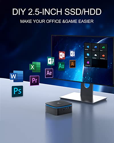 KAMRUI Upgraded AK1 PRO Mini PC Windows 11 Pro,Intel 11th Gen N5105(up to 2.9GHz,16GB RAM/512GB M.2 SSD,4K UHD,2.5 inch SSD（up to 2TB,2.4G/ 5.0G WiFi,Super Powerful Office/Business Education