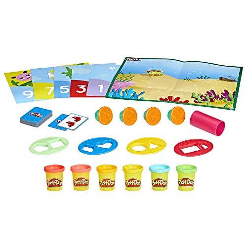 Play-Doh Create and Count Numbers Playset Preschool Toy for Kids 3 Years and Up with 6 Double-Sided Playmats, 10 Counting Flashcards, and 6 Cans of Modeling Compound, Non-Toxic (Amazon Exclusive)