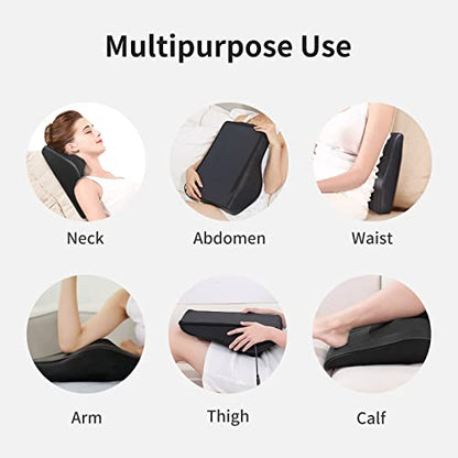 Boriwat Back Massager with Heat, Massagers for Neck and Back, 3D Kneading Massage Pillow for Back, Neck, Shoulder, Leg Pain Relief, Fathers Day Gifts for Dad Men, Stress Relax at Home Office and Car