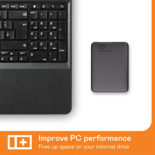 WD 4TB Elements Portable HDD, External Hard Drive, USB 3.0 for PC & Mac, Plug and Play Ready - ‎WDBU6Y0040BBK-WESN