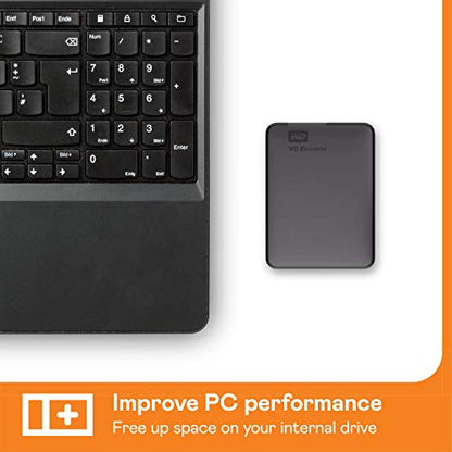 WD 4TB Elements Portable HDD, External Hard Drive, USB 3.0 for PC & Mac, Plug and Play Ready - ‎WDBU6Y0040BBK-WESN