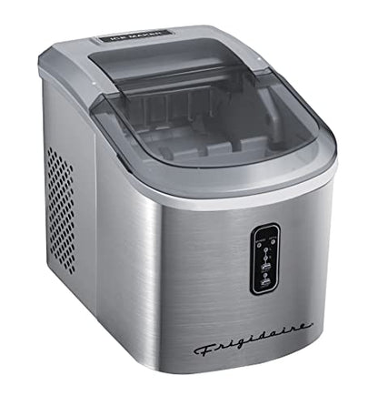 Frigidaire EFIC103-AMZ-SC Counter Top Maker with Over-Sized Ice Bucket, Stainless Steel, Self Cleaning Function, Heavy Duty, Stainless