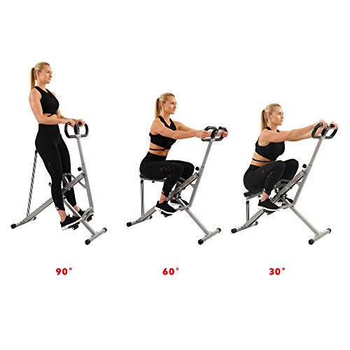 Sunny Health & Fitness Squat Assist Row-N-Ride™ Trainer for Glutes Workout with Online Training Video