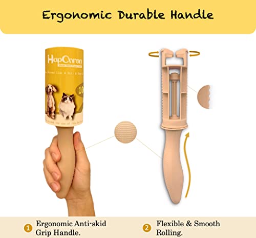 HapChron Lint Rollers Extra Sticky for Pet Hair [800 Sheets/4 Handles], Lint Remover Go Beyond Animal Fur, Dust and Other Dirt, Dog & Cat Hair Remover Rollers for Clothes, Furniture, Carpet, Car etc