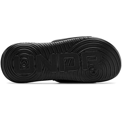 Under Armour boys Ansa Fix Slide Sandal, Black (004)/ Black, 1 Little Kid US