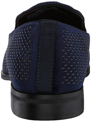 Stacy Adams Mens Swagger Studded Ornament Slip-on Driving Style Loafer, Navy, 9