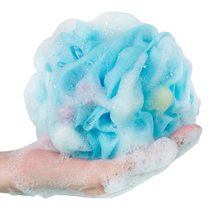 BCKENEY Bath Loofah Sponge Soft Mesh Shower Puff for Body Wash Bath Sponge Body Scrubber for Women & Men Body Exfoliator-Bathing Accessories (3Pack 40G S)