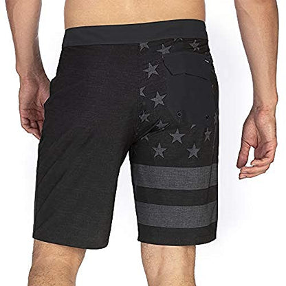 Hurley Men's Phantom Patriot Cheers 20" Board Shorts, Black A, 28"