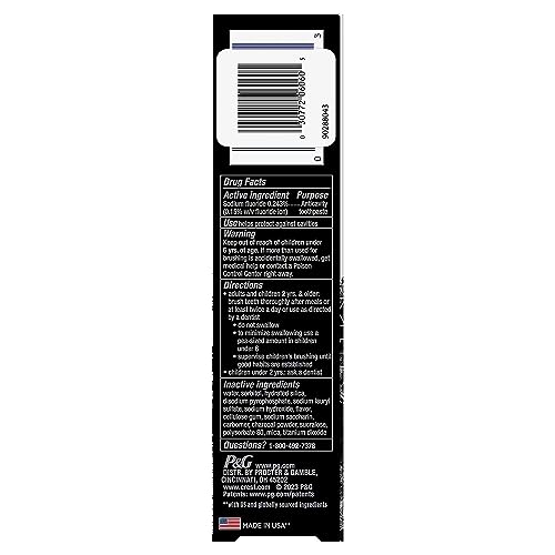 Crest 3D White Whitening Therapy Charcoal Deep Clean Fluoride Toothpaste, Invigorating Mint, 3.5 Ounce, Pack of 2