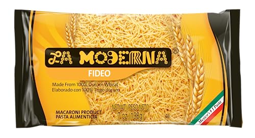 La Moderna Fideo Pasta, Noodles, Durum Wheat, Protein, Fiber, Vitamins, 7 Oz, Pack of 20
