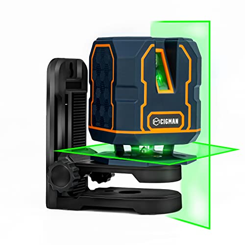 CIGMAN Laser Level Self Leveling Green Cross Laser for Construction and Picture Hanging,360 Horizontal and 180 Vertical Lines,Type-C Charging, 18 Hours Working Time, Professional Line Laser CM508