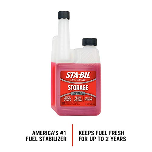 STA-BIL Storage Fuel Stabilizer - Keeps Fuel Fresh for 24 Months - Prevents Corrosion - Gasoline Treatment that Protects Fuel System - Fuel Saver - Treats 40 Gallons - 16 Fl. Oz. (22207-12PK)