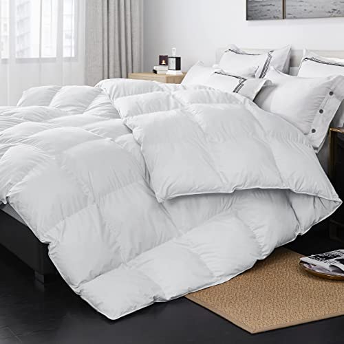 Acrafsman All Season Down Twin Comforter,Luxurious Hotel Collection Duvet Insert with Corner Tabs,Noiseless,Medium Warm,White,68x90 Inches