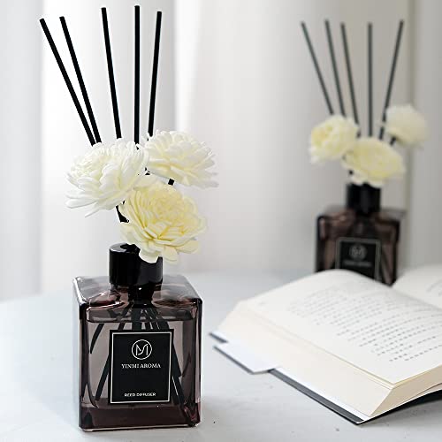 YINMI Reed Diffuser 6.7 oz (200ml), Black Cherry Scented Reed Diffuser Set,Reed Diffuser & Oil Diffuser Sticks, Aromatherapy, Home & Kitchen Décor,Fragrance and Gifts,2pk