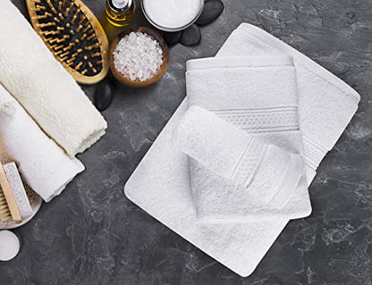 Asiatique Linen – Premium 650 GSM Luxury 8 Piece Bath Towels Set – 100% Ring Spun Cotton Towels for Bathroom – 2 Bath Towels, 2 Hand Towels, and 4 Washcloths – Ideal for Home, Spa & Hotel