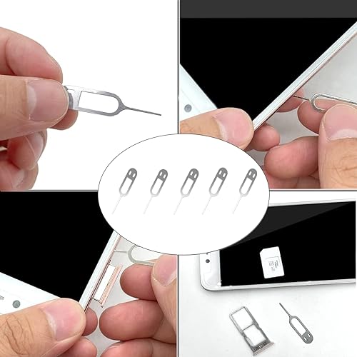 10 Pieces SIM Card Removal Openning Tool Tray Eject Pins Needle Opener Ejector Compatible with All iPhone Apple iPad Samsung Galaxy Cell Phone Smartphone Remover SCT018