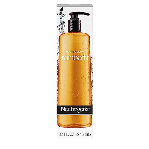 Neutrogena Rainbath Refreshing & Cleansing Shower & Bath Gel, Moisturizing Daily Body Wash Cleanser, Bath Gel & Shaving Gel for Soft Skin, Lathering Body Wash in Original Scent, 32 fl. oz