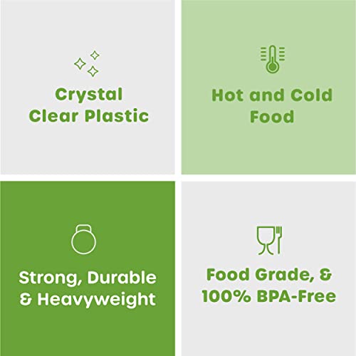 Comfy Package [100 Pack] Heavy Duty Disposable Basic Plastic Spoons - Clear Teaspoons