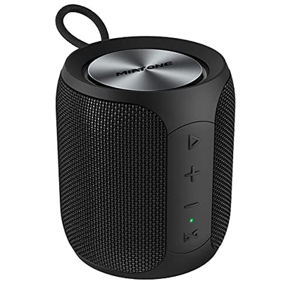 MIATONE Portable Bluetooth Speaker, Wireless IP67 Waterproof Speaker with Subwoofer, 16W Louder Volume, Longer Playtime, Bluetooth 5.0, Dual Pairing, Portable Speaker for Party Beach Camping, Black