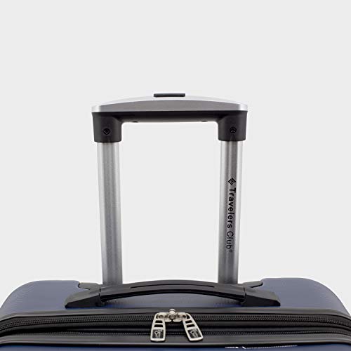 Travelers Club Chicago Hardside Expandable Spinner Luggages, Navy Blue, 5 Piece Set