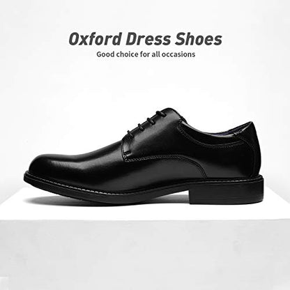 Bruno Marc Men's Downing-02 Black Leather Lined Dress Oxford Shoes Classic Lace Up Formal Size 8 M US