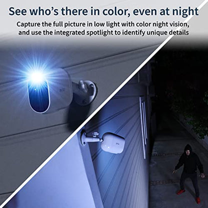 Arlo Essential Spotlight Camera - 3 Pack - Wireless Security, 1080p Video, Color Night Vision, 2 Way Audio, Wire-Free, Direct to WiFi No Hub Needed, Works with Alexa, White - VMC2330