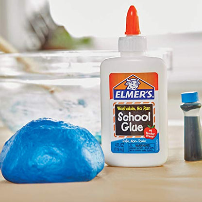 Elmer's Liquid School Glue, Washable, 4 Ounces Each, 12 Count - Great for Making Slime