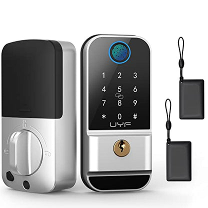 Keyless Biometric Fingerprint Digital Door Lock with Keypad and Fobs - For Homes, Hotels, Apartments