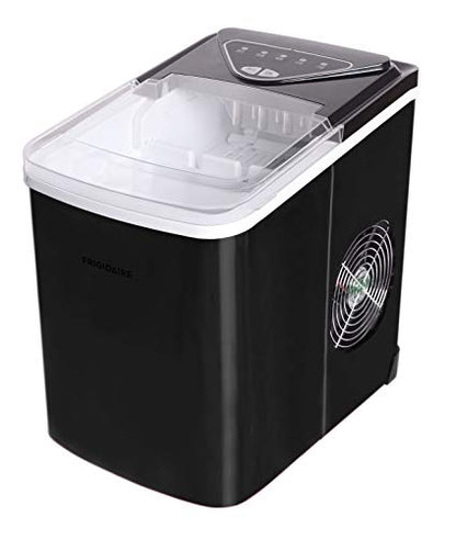 Frigidaire EFIC123-SSBLACK Compact Countertop Ice Maker, 26lbs of Ice per day, Black Stainless