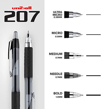 Uniball Signo 207 Gel Pen 12 Pack, 0.7mm Medium Blue Pens, Gel Ink Pens Office Supplies Sold By Uniball Are Pens, Ballpoint Pen, Colored Pens, Gel Pens, Fine Point, Smooth Writing Pens