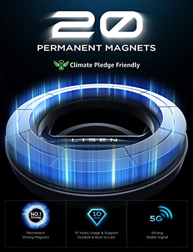LISEN Fits MagSafe Car Mount, [20 Strong Magnets] Magnetic Phone Holder for Car, Hands Free iPhone Car Holder Mount Dash Phone Mount for Car Fit for iPhone 14 13 12 Pro Max Plus Mini MagSafe Case