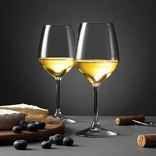 Paksh Novelty Glass Drinking Cup, Wine Glasses - - Wine Glass Set for Parties, Weddings, Gifting - Clear Wine Glass, for Red and White Wine - Christmas Gift for Women & Men, 15 Fluid Ounces