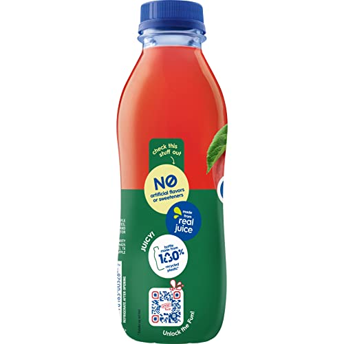 Snapple Apple Juice Drink, 16 fl oz recycled plastic bottle, Pack of 12