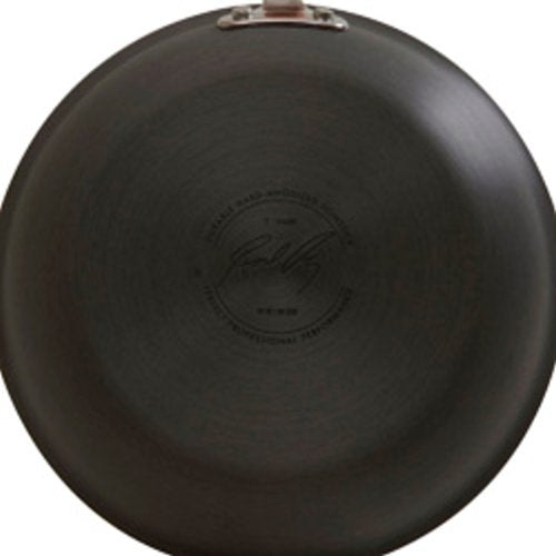 Rachael Ray Brights Hard Anodized Nonstick Frying Pan / Fry Pan / Hard Anodized Skillet - 8.5 Inch, Gray with Orange Handles