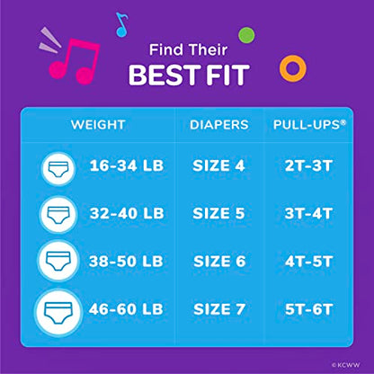 Pull-Ups Boys' Potty Training Pants, 5T-6T (46+ lbs), 60 Count