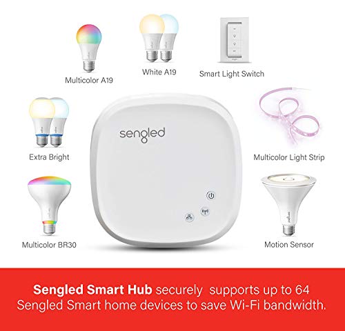 Sengled Smart Light Bulb Starter Kit, Smart Bulbs that Work with Alexa, Google Home, 2700K Soft White Alexa Light Bulbs, A19 E26 Dimmable Bulbs 800LM, 9 (60W Equivalent), 8 Bulbs with Hub, New
