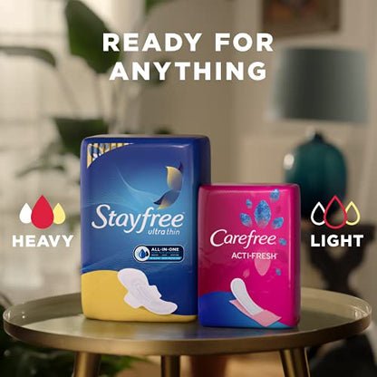 Stayfree Stayfree Ultra Thin Pads, Overnight With Wings, 14 Count (Pack of 8)