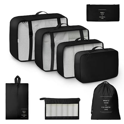 GRANNY SAYS 8 Set Packing Cubes for Carry on Suitcase, Travel Bags Organizer for Luggage, Suitcase Organizer Bags Set, Travel Packing Cubes Luggage Organizer, Travel Essentials Travel Bag