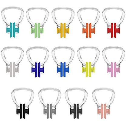 Swimming Nose Clip,Hurdilen Swim Nose Clip with Waterproof Silica Gel for Kids (Age 7+) and Adults,14 Packs,Multi-Color