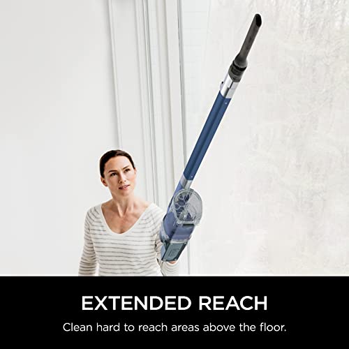 Shark IZ361H Pet Plus Anti-Allergen Cordless Stick Vacuum, Lightweight with Self-Cleaning Brushroll, PowerFins, Removable Handheld, Crevice, Upholstery, & Anti-Allergen Tools, 40 Min Runtime, Blue