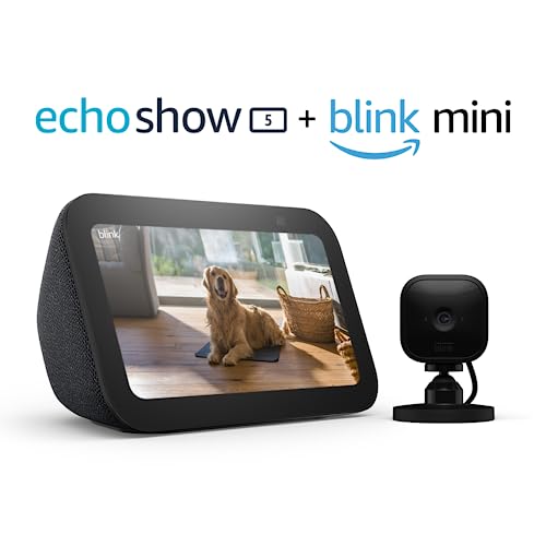 All-new Echo Show 5 (3rd Gen) with Blink Mini | Charcoal