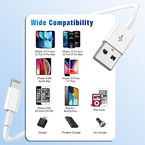 iPhone Charger 3FT, [Apple MFi Certified] Lightning Cable Original 3Pack USB Power Fast Charging Data Sync Transfer Cord Compatible with iPhone 13/12/11 Pro Max/XS MAX/XR/XS/X/8/7/Plus/6S/6/SE/5S（3FT）