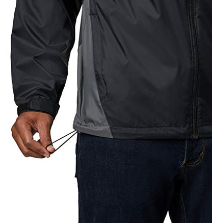 Columbia Men's Glennaker Lake Rain Jacket, Black/Grill, Small