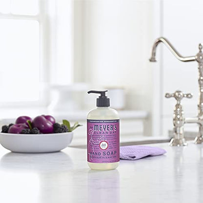 Add 4 To Your Cart! MRS. MEYER'S CLEAN DAY Hand Soap, Made with Essential Oils, Biodegradable Formula, Plum Berry, 12.5 fl. oz 4ct