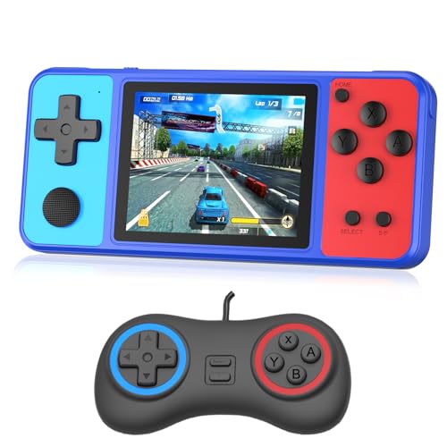 Beico Handheld Game Console for Kids Adults 3.0" Large Screen Built in 270 Classic Retro Video Games Seniors Electronic Games Consoles Birthday Present (Blue)